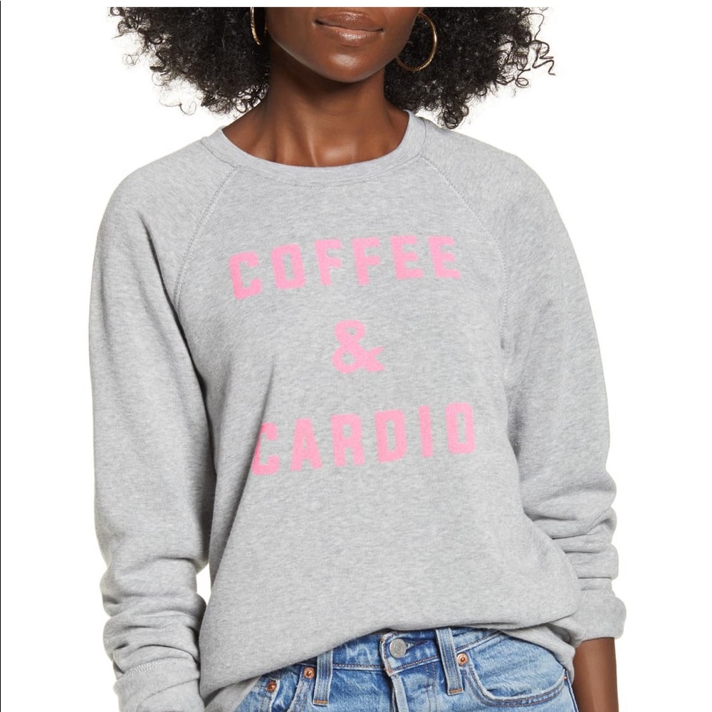 Women’s coffee and cardio sweatshirt NEW